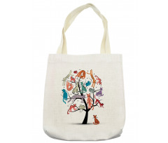 Cat Tree with Kittens Tote Bag