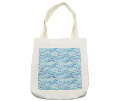 Stained Glass Seascape Tote Bag