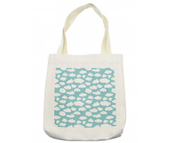 Bicolored Clouds Graphic Tote Bag