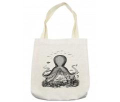 Sea Animal near a Shipwreck Tote Bag