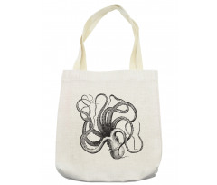 Engraved Sea Animal Image Tote Bag