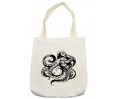 Ornamental Sea Animal Image Tote Bag