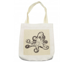 Retro Sea Animal Sketch Tote Bag