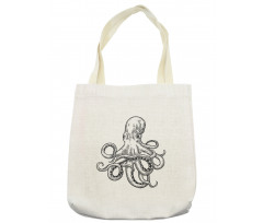 Sea Animal Hand Drawn Image Tote Bag