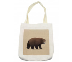 Modern Geometric Bear Art Tote Bag