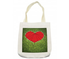 Geometric Mosaic Art Heart Tote Bag