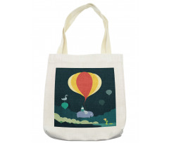 Hot Air Balloon and Animals Tote Bag