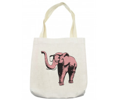 Cartoon Elephant in Glasses Tote Bag