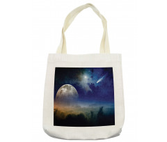 Clouds Full Moon Tote Bag