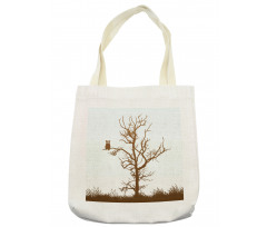 Owl Autumn Tree Branch Tote Bag