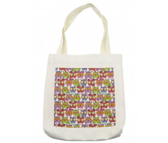 Ornate Owl Polka Dots Tote Bag