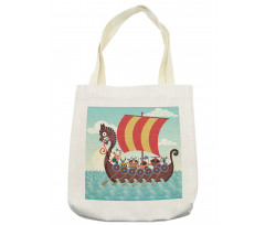 Dragon Ship and Characters Tote Bag