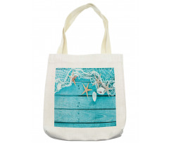 Nautical Shells and Net Tote Bag