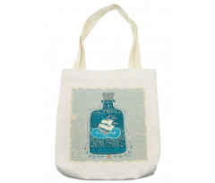 Bottle with Ship and Text Tote Bag