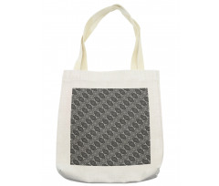 Round Geometric Streaks Tote Bag