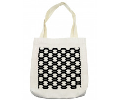 Monochrome Polygonal Grid Tote Bag