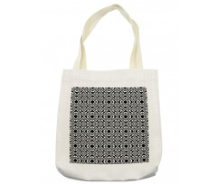 Retro Monotone Drop Rounds Tote Bag