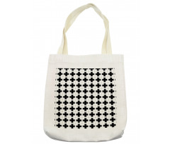 Dark Plus and White Squares Tote Bag