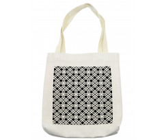 Monotone Vintage Squares Tote Bag