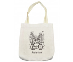 Bicycle Street Houses Tote Bag