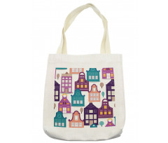 Traditional Houses Trees Tote Bag