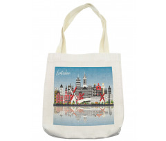 City Skyline Calligraphy Tote Bag