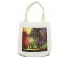 Mysterious Trees Birds Tote Bag