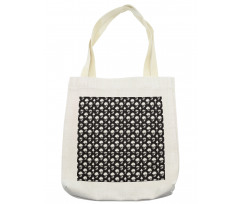 Monotone Peony Shapes Tote Bag