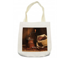 Grinder Beans in Burlap Sack Tote Bag