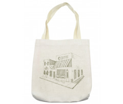 Urban Sidewalk Cafe Drawing Tote Bag