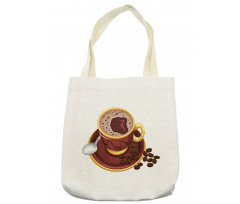 Cappuccino Spoon and Beans Tote Bag