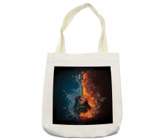 Water and Fire Effect Design Tote Bag