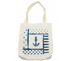 Grunge Boat Navy Theme Tote Bag