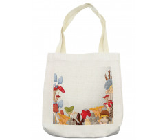 Wild Mushrooms Cartoon Tote Bag