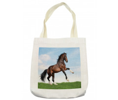 Horse Pacing on Grass Tote Bag