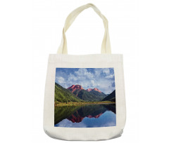 Red Iron Peaks on Lake Tote Bag