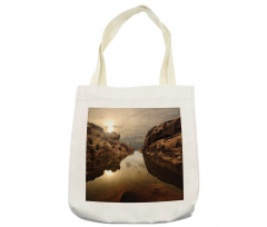 Sunrise Rocks Sky Lake Tote Bag