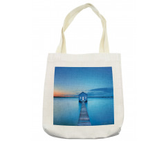 Sunrise Lakehouse Cabin Tote Bag