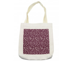 Dotted Lines Abstract Leaves Tote Bag