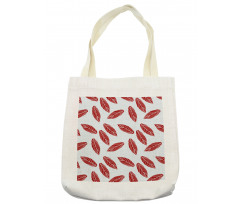 Modern Abstract Leaf Motif Tote Bag