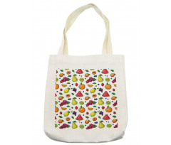 Grapes Kiwi Orange Lemon Tote Bag