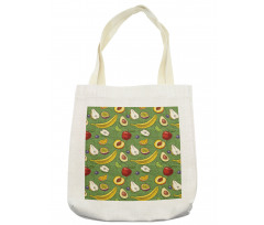 Avocado Apples Banana Lime Tote Bag