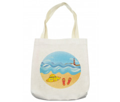 Minimal Doodle Ocean Tote Bag