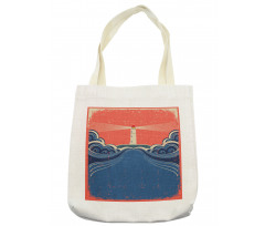 Lighthouse Waves Sea Tote Bag