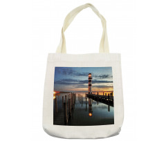 Lighthouse Calm Dusk Tote Bag