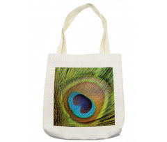 Green Peacock Feathers Tote Bag