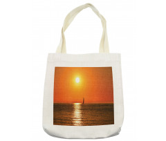 Sailboat Sea Sunrise Tote Bag