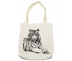 Sketch of Tiger African Tote Bag