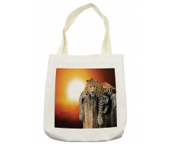 Safari Leopard on Tree Tote Bag