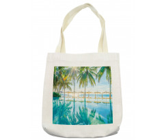 Palm Tree Hotel Pool Tote Bag